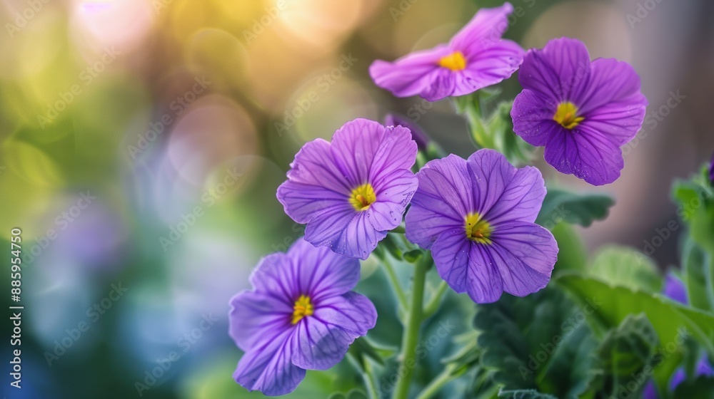 Fototapeta premium Purple Flowers Blooming in the Garden