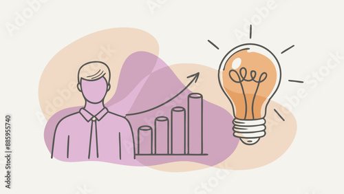 Vector de contabilidad y bolsa de valores para administración de empresas