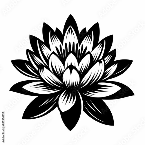 collection watercolor lotus flowers on white background