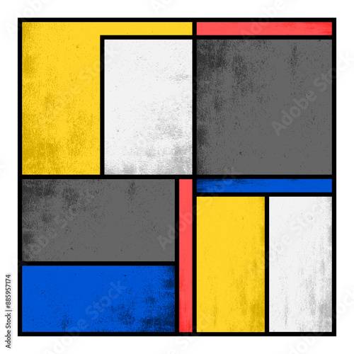 Fotografie Vector cover background bauhaus de stijl