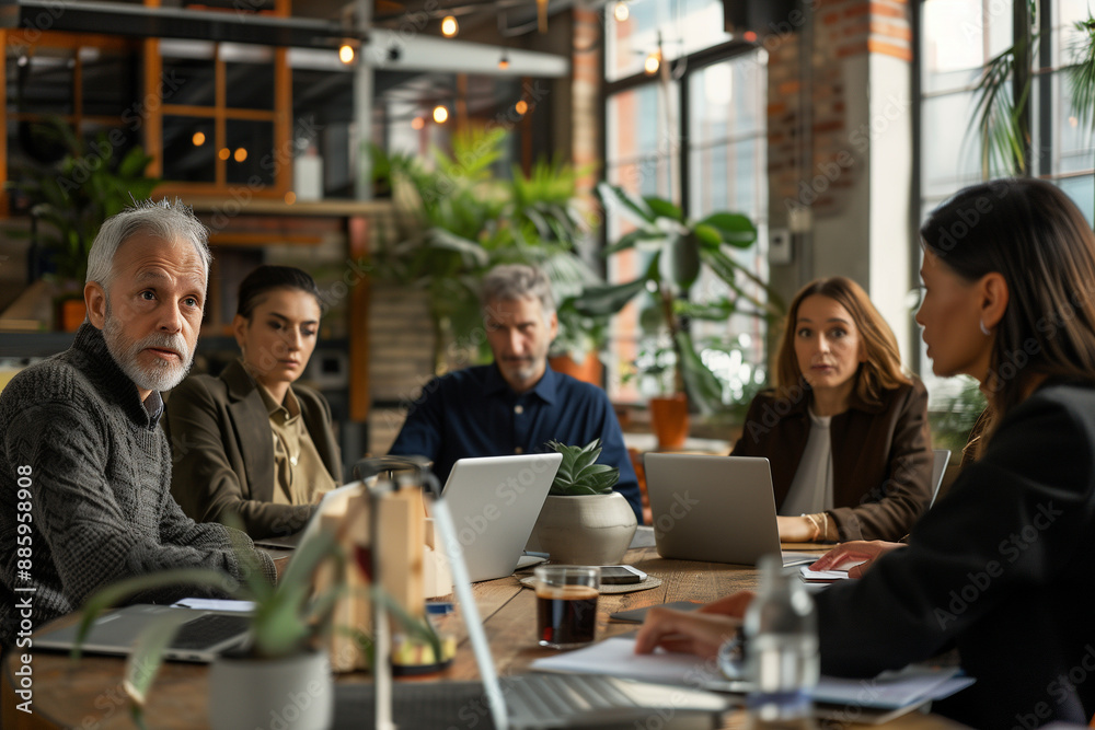 Businesspeople having a meeting in the office Businesspeople having a meeting in the office