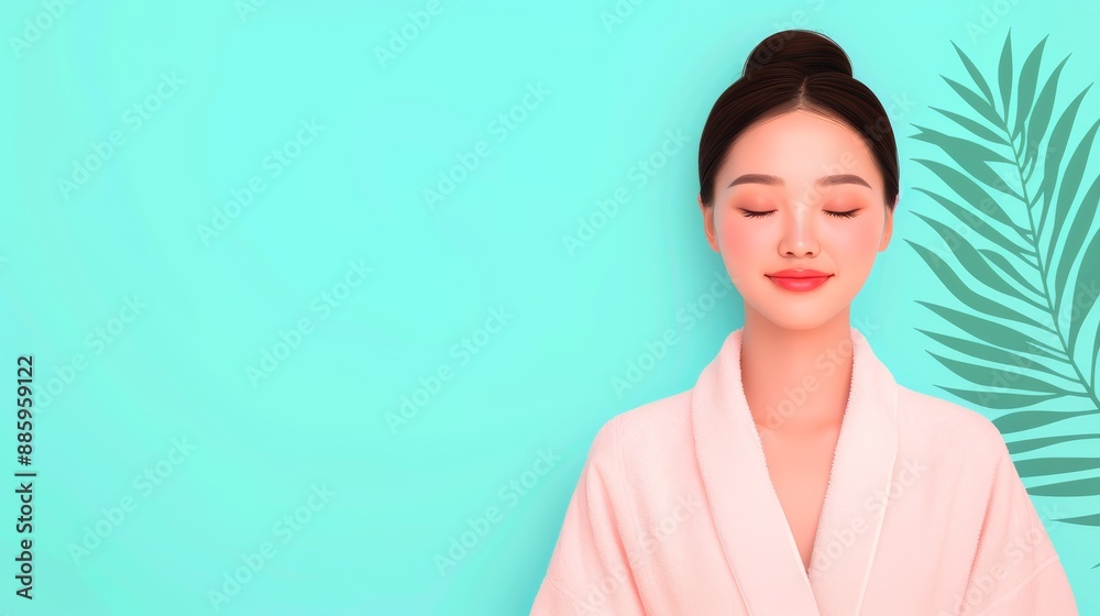 Woman Relaxing in Spa Setting