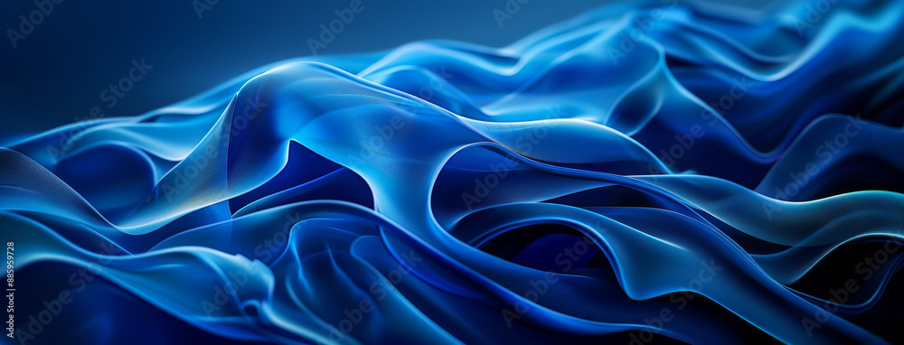 Abstract blue curved wave background with soft light and shadow, dark color, futuristic technology concept design Abstract blue curved wave background with soft light and shadow, dark color, futuristic technology concept design