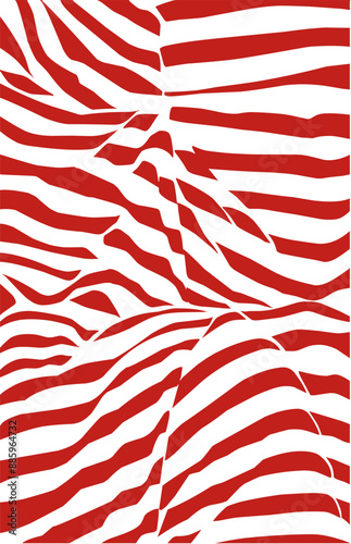 red and white striped background fabric like a flag