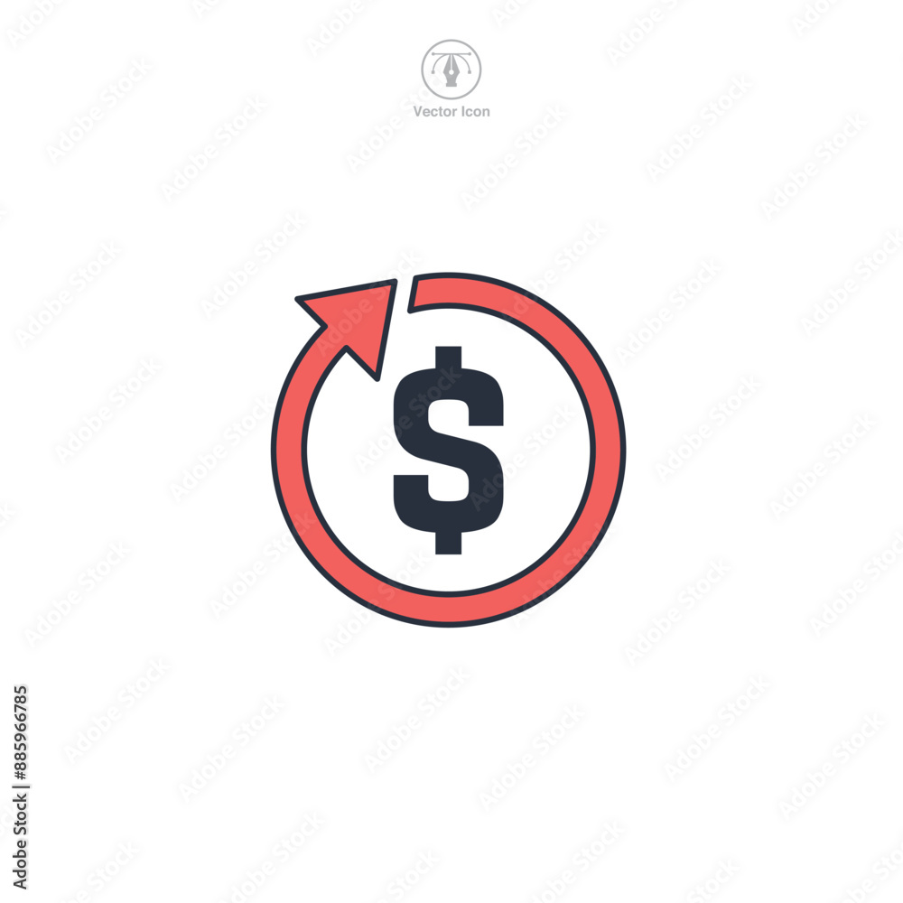 Dollar Sign Icon theme symbol vector illustration isolated on white background Dollar Sign Icon theme symbol vector illustration isolated on white background
