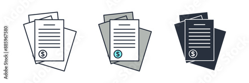 bank statement Icon theme symbol vector illustration isolated on white background