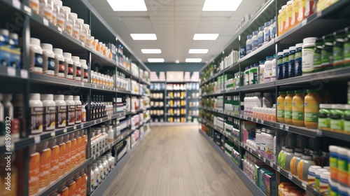 Wallpaper Mural Vibrant Selection of Nutritional Shakes for Busy Lives at a Modern Pharmacy Torontodigital.ca