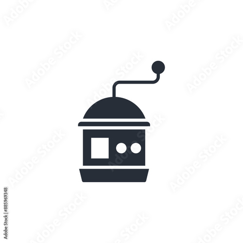 coffee grinder icon. vector.Editable stroke.linear style sign for use web design,logo.Symbol illustration.