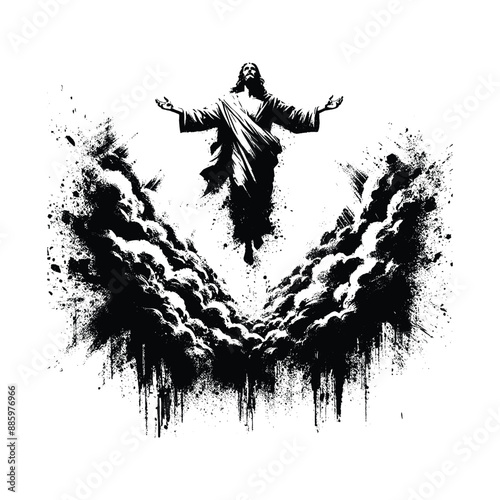 Ascension, Capture Jesus ascending to heaven in glory