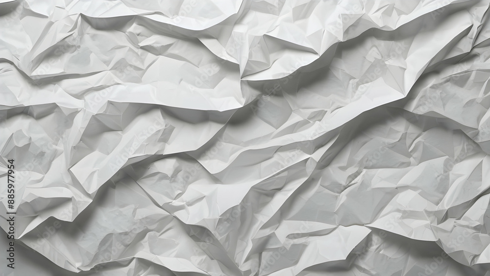 Obraz premium Wet crumpled white paper texture for the headerbackdrop