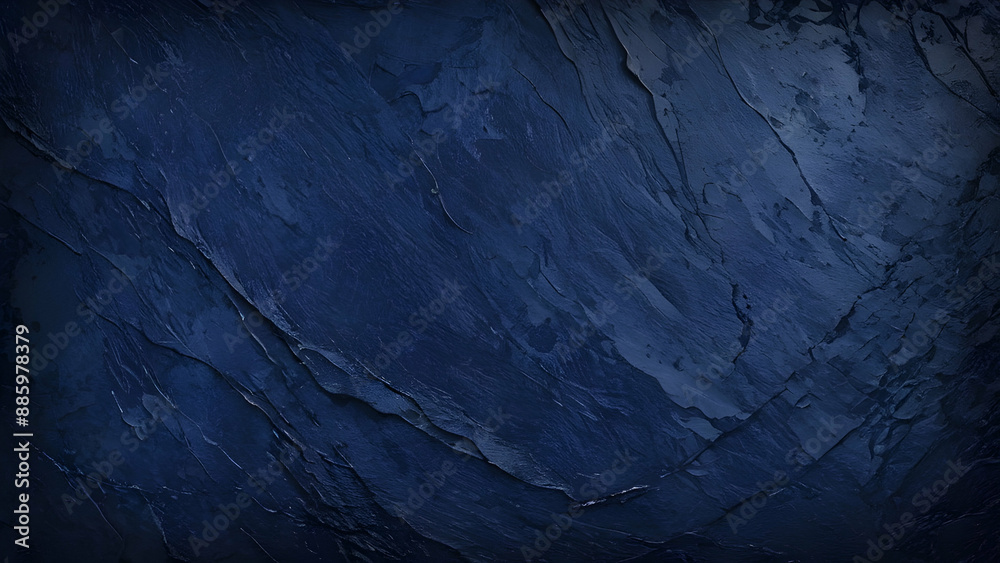 Abstract grunge dark navy blue background rough decorative textured painted backdrop
