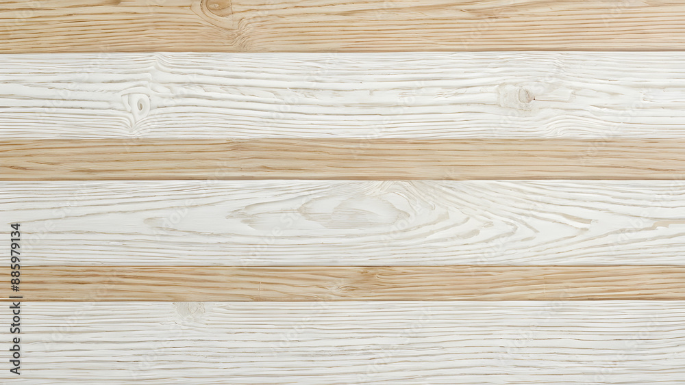 Fototapeta premium Light oak wood with white paint texture background with copy space 