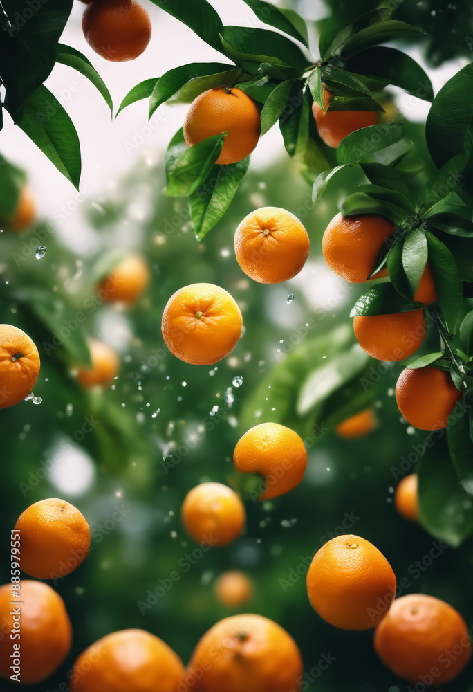 Orange Fruit Falling From Tree Orange Fruit Falling From Tree