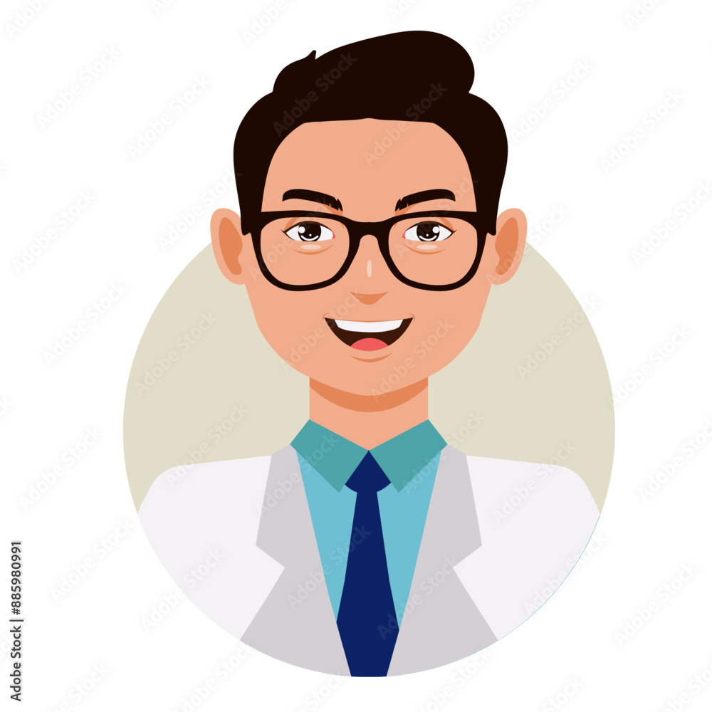 Man Medical Staff Character with Cartoon Design and Shape. Vector Illustration Man Medical Staff Character with Cartoon Design and Shape. Vector Illustration