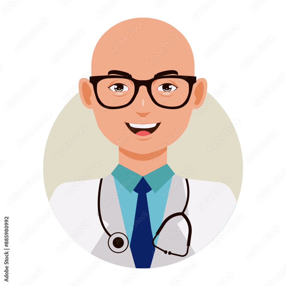 Man Medical Staff Character with Cartoon Design and Shape. Vector Illustration Man Medical Staff Character with Cartoon Design and Shape. Vector Illustration
