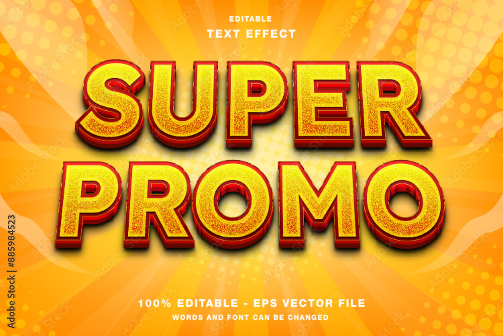 Super Promo 3D Editable Text Effect Template Style Premium Vector Super Promo 3D Editable Text Effect Template Style Premium Vector