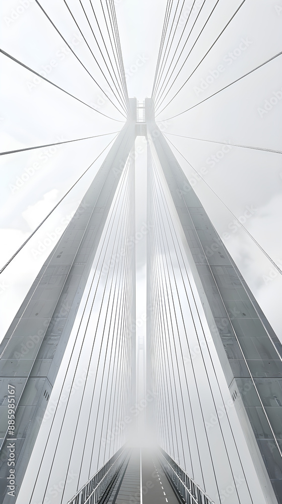 Foto de Modern Suspension Bridge: Engineering Marvel of Civil ...