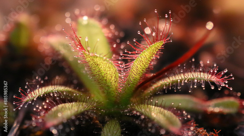 Wizualizacja roślin owadożernych spokrewnionych z gatunkiem drosera photo