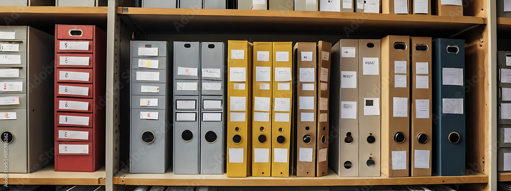 A simple record keeping and archive, cabinet of folders in a large room with copy space
A simple record keeping and archive, cabinet of folders in a large room with copy space