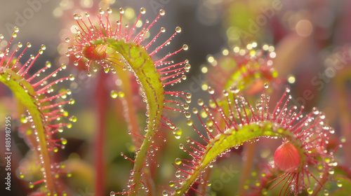 Wizualizacja roślin owadożernych spokrewnionych z gatunkiem drosera photo