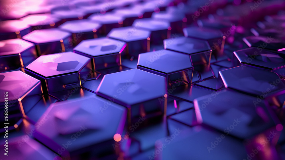 Futuristic 3D hexagon mosaic Futuristic 3D hexagon mosaic