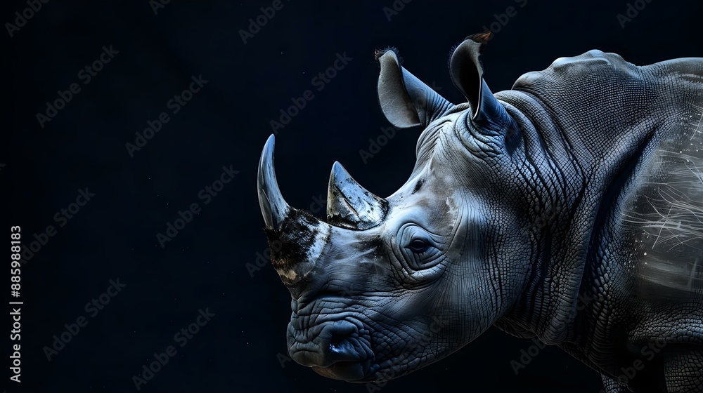 Rhinoceros wallpaper on black background Rhinoceros wallpaper on black background