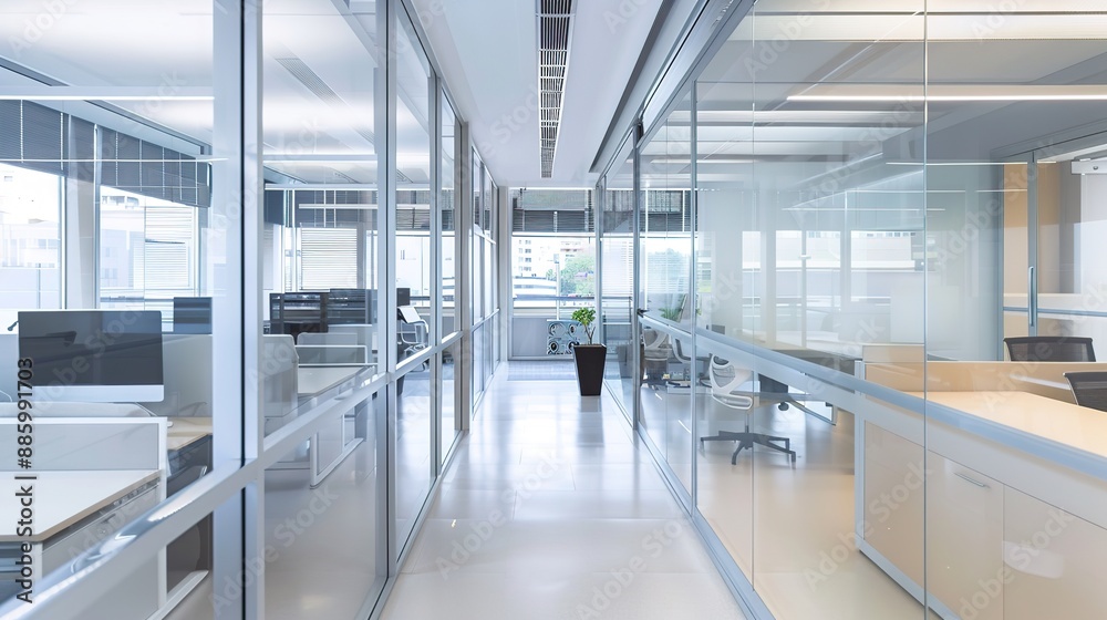 Fototapeta premium Unmanned Office Business Solutions