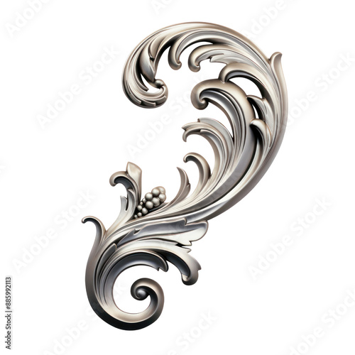 Sparking frame silver Decorate vintage baroque corner ornament retro pattern antique style acanthus. Decorative design element filigree calligraphy vector. You can use for wedding decoration photo