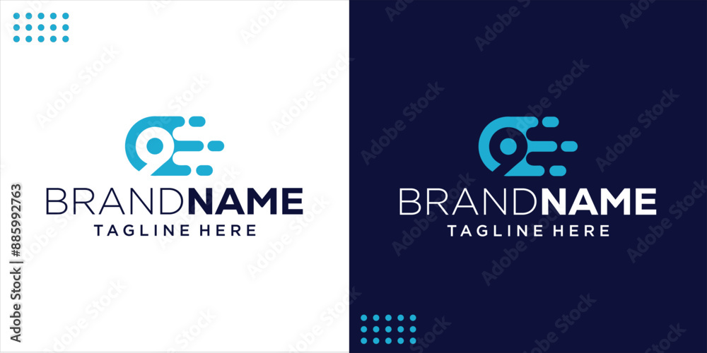Creative O Fast Logo Negative Space Number 9, Design Inspiration, Illustration, Vector Creative O Fast Logo Negative Space Number 9, Design Inspiration, Illustration, Vector