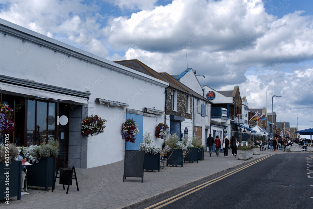 Ireland - Howth Pier, Restaurant Row
