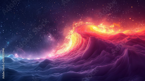 Vibrant Galactic Swirl Illustration