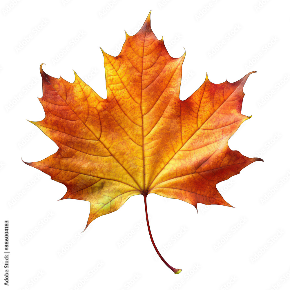 Autumn leaf isolated on transparent background Autumn leaf isolated on transparent background