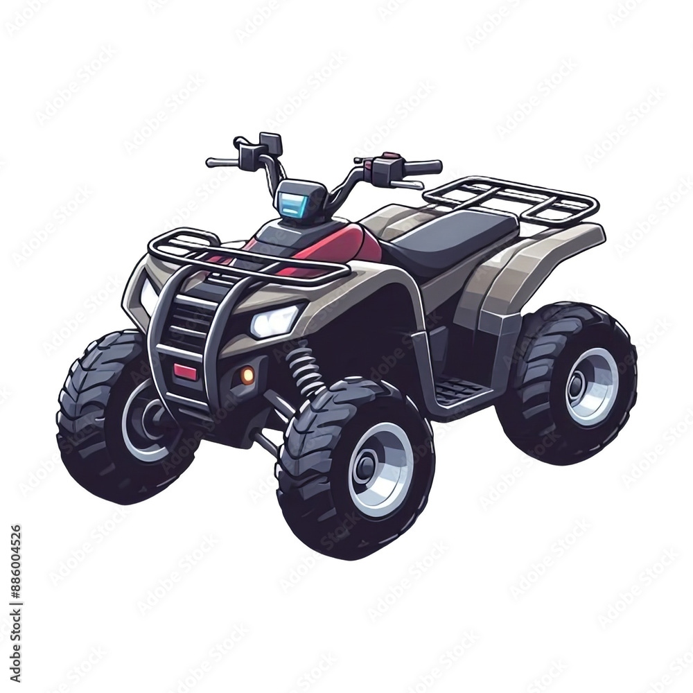 ATV quad bike isolated on transparent background ATV quad bike isolated on transparent background