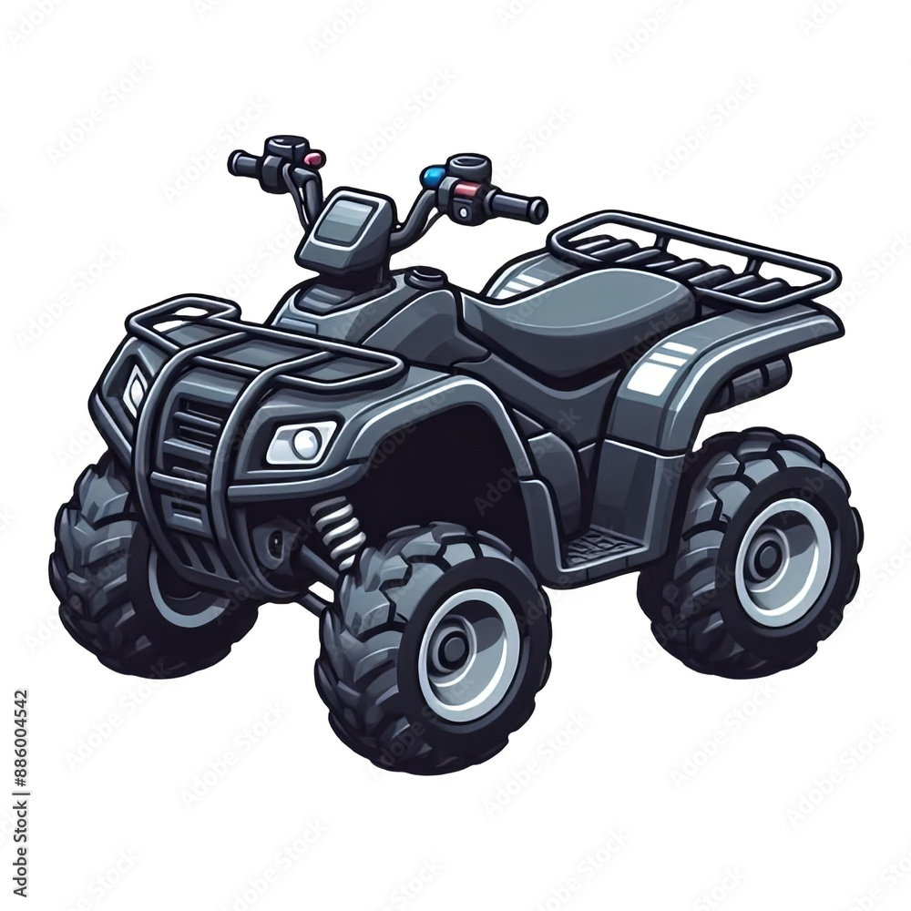 ATV quad bike isolated on transparent background ATV quad bike isolated on transparent background