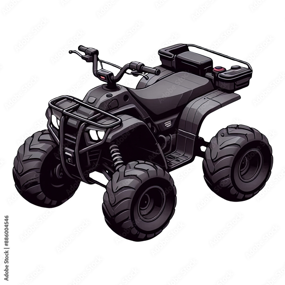 ATV quad bike isolated on transparent background ATV quad bike isolated on transparent background