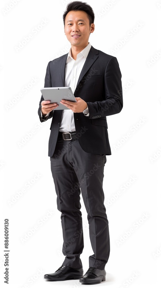 28 year old chinese male salesman,wearing a suit, pants, leather shoes 28 year old chinese male salesman,wearing a suit, pants, leather shoes