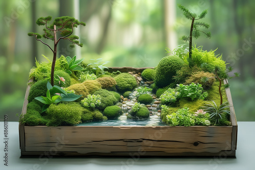 自然豊かなミニチュアの森