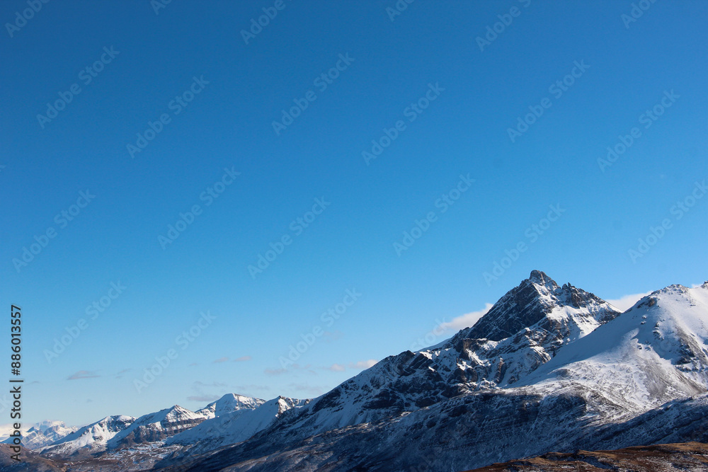 snow covered mountains in winter snow covered mountains in winter