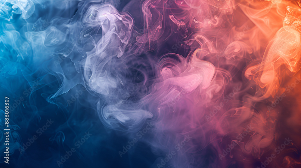 Composition of white smoke with red light on black background ,Abstract with coloured smoke on black background Composition of white smoke with red light on black background ,Abstract with coloured smoke on black background