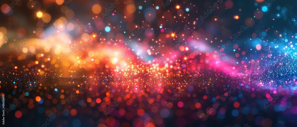 Dynamic 3D music visualizer with floating particles, 3D background music, vibrant and captivating Dynamic 3D music visualizer with floating particles, 3D background music, vibrant and captivating