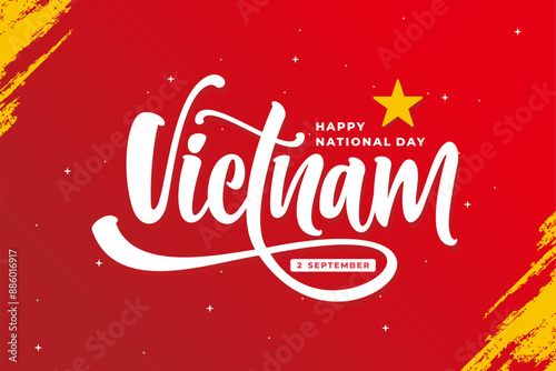 vietnam lettering background vector design