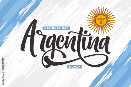 argentina lettering background vector design