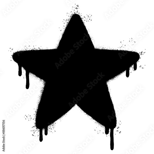 Spray Painted Graffiti star icon isolated on white background. vector illustration.