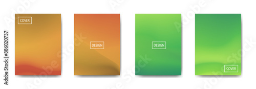 set of abstract background with beautiful gradation color, colorful background for poster flyer banner backdrop.vertical banner.cool fluid background vector illustration
