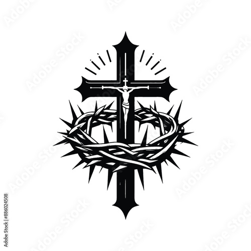 Crown and Cross, Combine the crown of thorns with the cross
