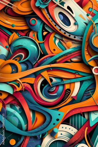 Dynamic Graffiti Background: Urban Art Inspiration