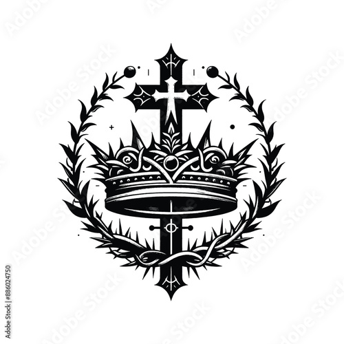 Crown and Cross, Combine the crown of thorns with the cross