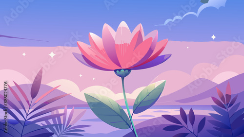Flor brillante: foto en estilo de gráficos vectoriales.Diseño floral: foto con flor colorida.Flor vectorial: foto en estilo ilustración vectorial.Flor 
colorida en el estilo de los gráficos vectoriale