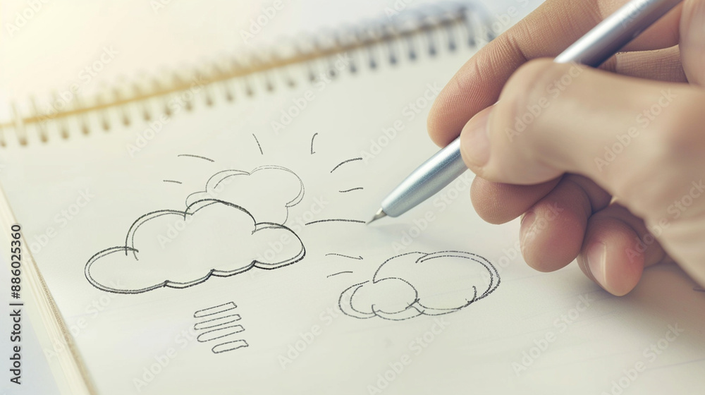 startup drafting a business plan on note startup drafting a business plan on note