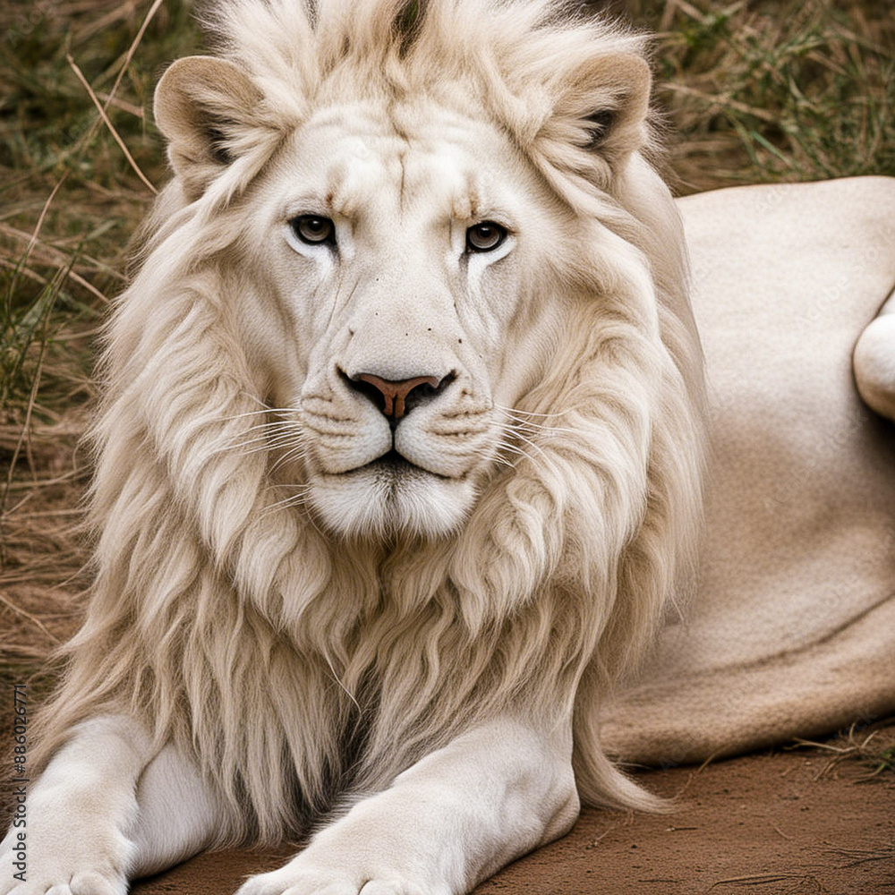 Fake Lion CGI Strong Beautiful Big cat Fur Fake Lion CGI Strong Beautiful Big cat Fur